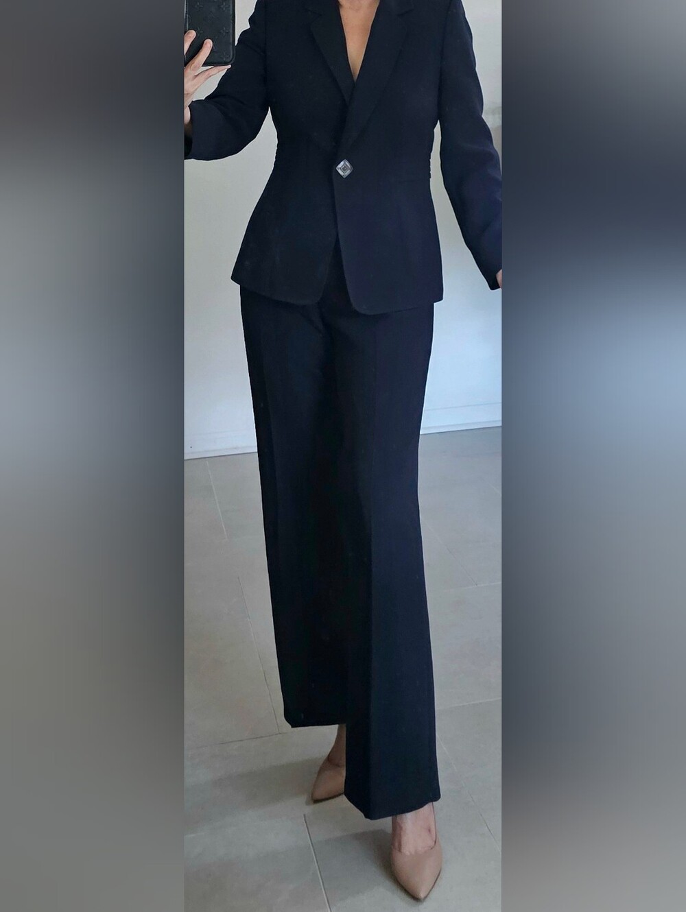 Tahari Navy Pant Suit 10